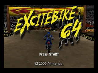 Excitebike 64 title screen for Nintendo 64